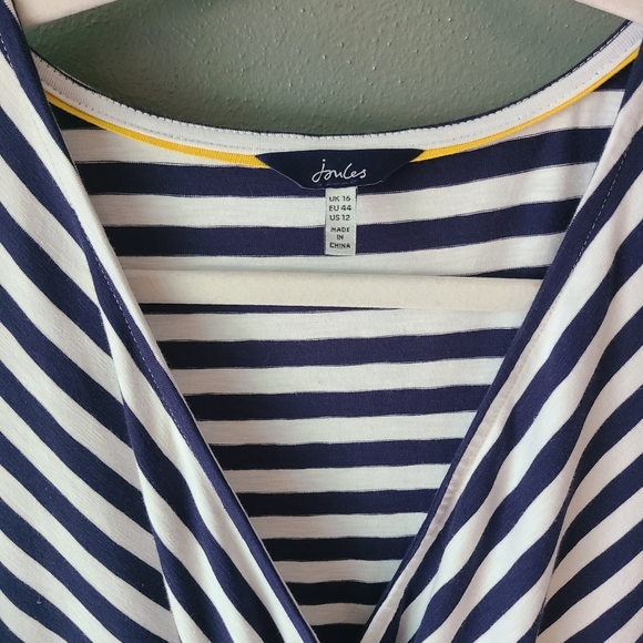 Joules Riley Striped Wrap Dress, Size 12 - Picture 3 of 5